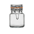 Dóza hermetická 100 ml, hranatá, skl. s patentním uzávěrem Lina