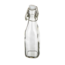 Láhev s pákovým uzávěrem 240 ml hranatá skleněná Yara