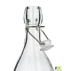 Láhev s pákovým uzávěrem 950 ml hranatá skleněná Yara