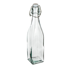 Láhev s pákovým uzávěrem  500 ml hranatá skleněná Yara