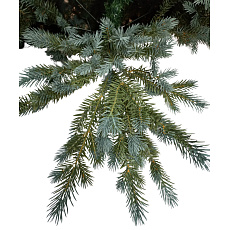 Strom vánoční umělý - Smrk stříbrný s kov. stoj 210 cm 1297 větví (cena bez slev