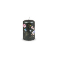 Svíčka Flower Paradise Pillar 60x100 mm - černozelená metalíza