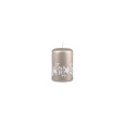 Svíčka vánoční  Festive Flare Pillar 50 x 75 mm - mocca