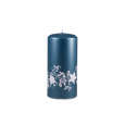 Svíčka vánoční Festive Flare Pillar 70 x 150 mm - modrá metalíza