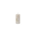 Svíčka vánoční Snowing Pillar 50 x 100 mm - stříbrná