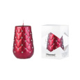 Svíčka Diamond Cone 80x120 mm - červená metalíza