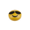 Svíčka Smiley Glasses 70x25 mm - žlutá