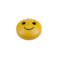 Svíčka Smiley Smile 70x25 mm - žlutá