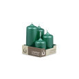 Svíčka adventní -  METAL M136 Cylinder Cascada -  4 ks tyrkysová