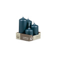 Svíčka adventní -  METAL M137 Cylinder Cascada -  4 ks modrá