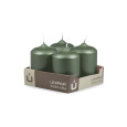 Svíčka adventní -  METAL M24 Cylinder 60x90 mm -  4 ks zelená