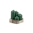 Svíčka adventní -  METAL M133 Cylinder Cascada -  4 ks zelená