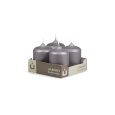 Svíčka adventní -  METAL M39 Cylinder 50x70 mm -  4 ks fialová