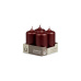 Svíčka adventní -  METAL M47 Cylinder 40x80 mm -  4 ks bordo