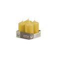 Svíčka adventní -  MAT N16 Cylinder 40x80 mm - 4 ks žlutá