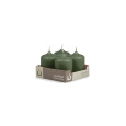 Svíčka adventní -  MAT N83 Cylinder 40x60 mm - 4 ks zelená