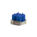 Svíčka adventní -  MAT N66 Cylinder 40x80 mm - 4 ks modrá