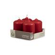 Svíčka adventní -  MAT N36 Cylinder 60x90 mm - 4 ks červená