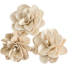 Dekorace - Betal rose 6 cm bělené - 50 ks