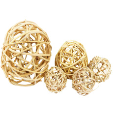 Dekorace - Lata Ball 2 cm přírodní - 50 ks