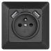Zásuvka s USB 2,1A max., antracit