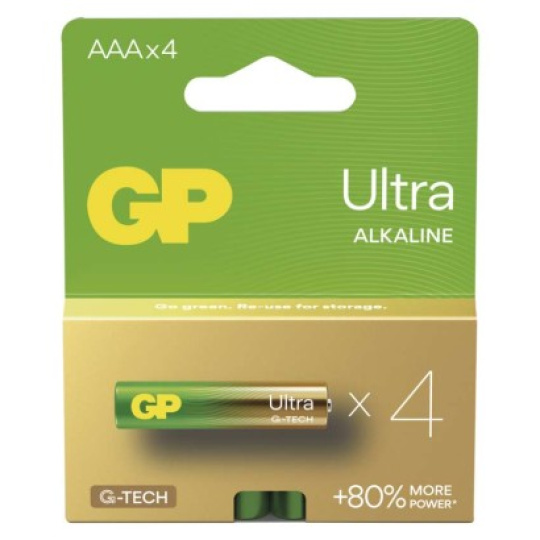 Alkalická baterie GP Ultra AAA (LR03) - 4ks