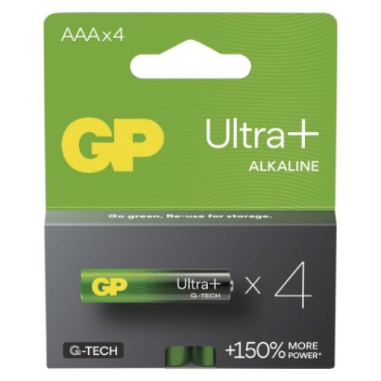 Alkalická baterie GP Ultra Plus AAA (LR03) - 4ks
