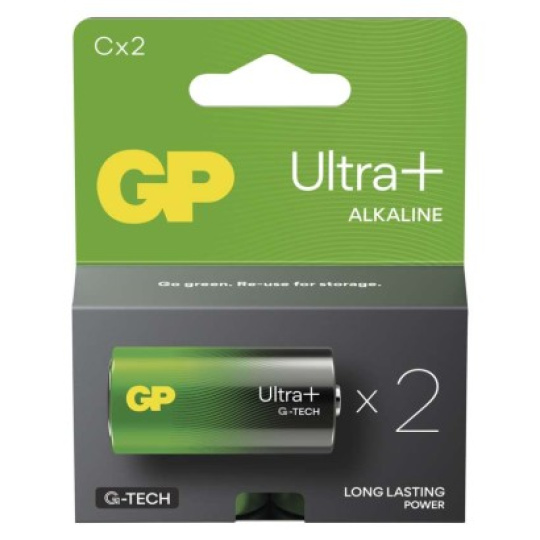 Alkalická baterie GP Ultra Plus C (LR14) - 2ks