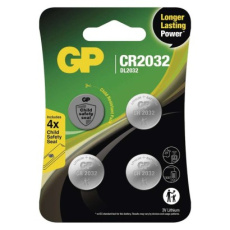 Lithiová knoflíková baterie GP CR2032 - 4ks