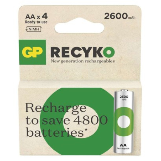 Nabíjecí baterie GP ReCyko 2600 AA (HR6) - 4ks