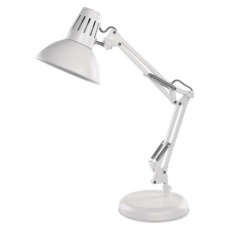 Stolní lampa DUSTIN na žárovku E27, bílá
