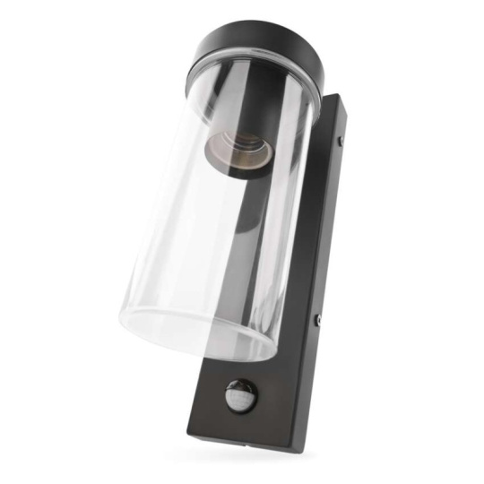 LED zahradní nástěnné svítidlo s čidlem soumraku, 12,8 x 8 x 27 cm, 1 x E27, 15 W