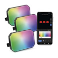 GoSmart venkovní LED reflektor, startovací sada, 3 díly, 14 W, RGBIC stmívatelné, WiFi