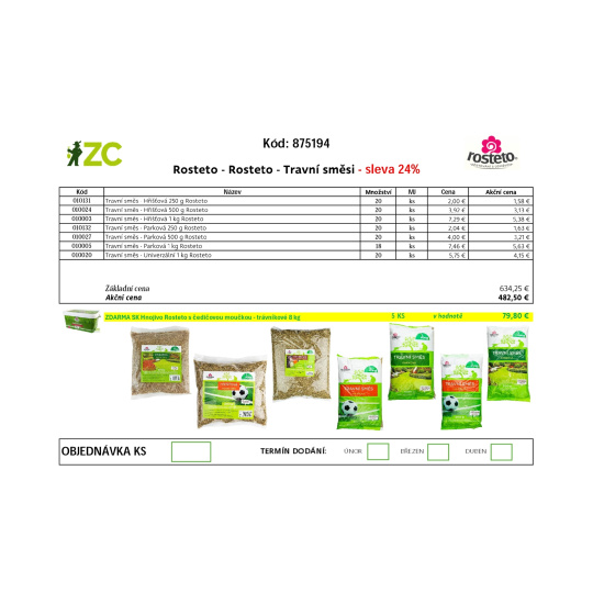 EUR KD Displej - Rosteto - travní směsi