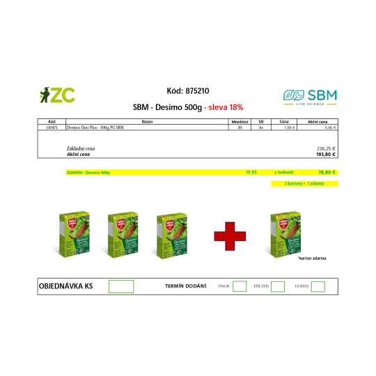 EUR KD Displej - SBM - Desimo 500 g