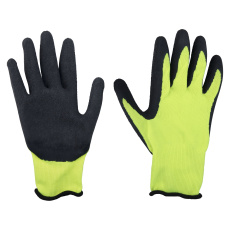 rukavice nylonové, bezešvé, polomáčené v latexu, velikost 10"