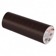 Izolační páska PVC 19mm / 20m hnědá - 10ks Izolační páska PVC 19mm / 20m hnědá - 10ks