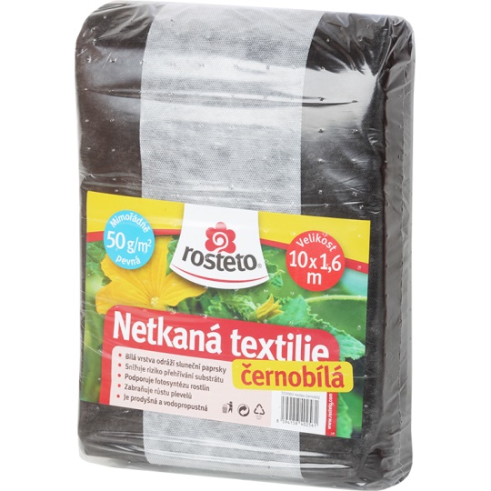 Neotex / netkaná textilie Rosteto - černobílý 50g šíře 10 x 1,6 m