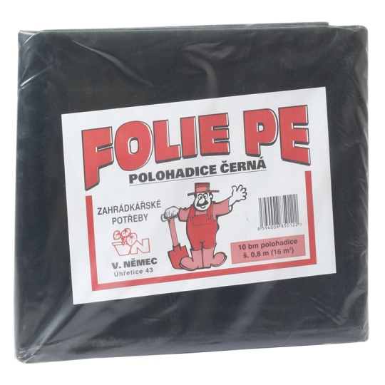 Folie černá 10 bm polohadice 0,8x10 m