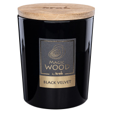 Svíčka sklo - MAGIC WOOD 300 g - Black Velvet (cena bez slev) Svíčka sklo - MAGIC WOOD 300 g - Black Velvet (cena bez slev)