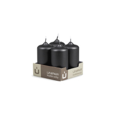 Svíčka adventní - METAL M61 Cylinder 40x80 mm - 4 ks černá Svíčka adventní - METAL M61 Cylinder 40x80 mm - 4 ks černá