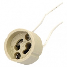 Objímka na žárovku GU10 keramická 250V/2A, bílá Objímka na žárovku GU10 keramická 250V/2A, bílá