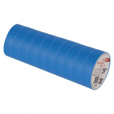 Izolační páska PVC 19mm / 20m modrá - 10ks