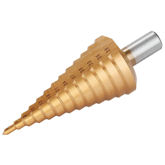 vrták stupňovitý, O 4-39mm/po 3mm, HSS