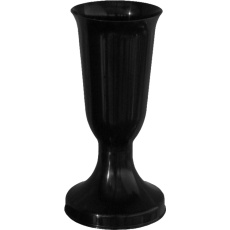 Váza hřbitovní Tereza černá perleť - těžké dno