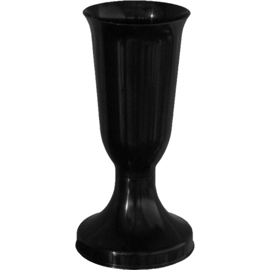 Váza hřbitovní Tereza černá perleť - těžké dno