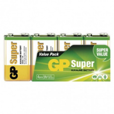 Alkalická baterie GP Super 9V (6LF22) - 4ks Alkalická baterie GP Super 9V (6LF22) - 4ks