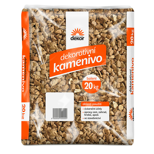 Štěrk dekorativní žlutý 12-16 mm - 20 kg (cena bez slev)