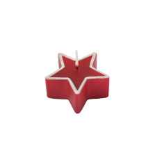 Svíčka Star 60x30 mm - červená metalíza Svíčka Star 60x30 mm - červená metalíza