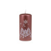 Svíčka vánoční Winter Forest Pillar 70 x 150 mm - hnědo-růžová